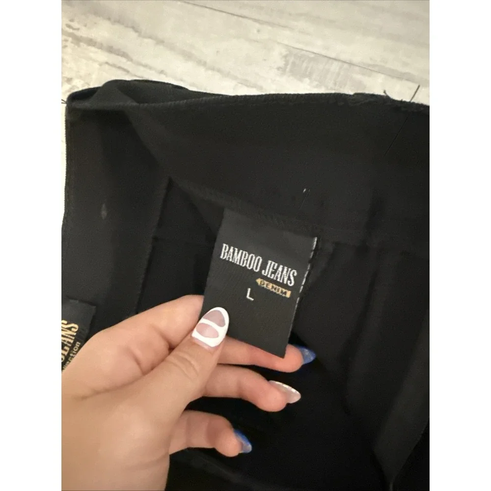 Bamboo jeans‎ super skinny stretchy black ~ L